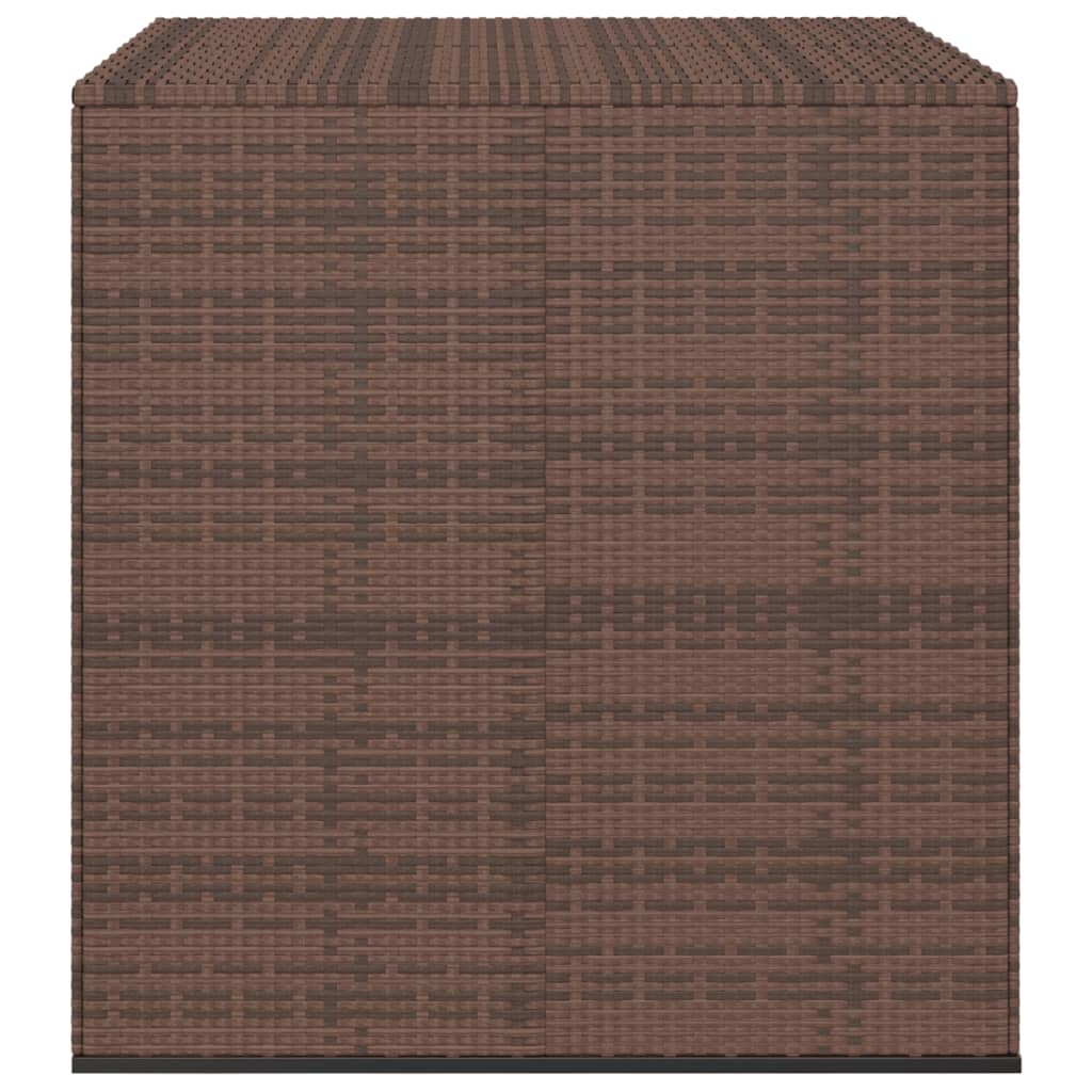 Contenitore da Giardino in Rattan PE 100x97,5x104 cm Marrone