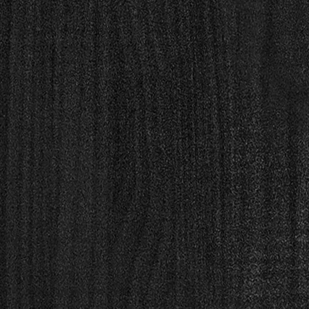 Fioriera da Giardino Nera 31x31x70 cm in Legno Massello di Pino
