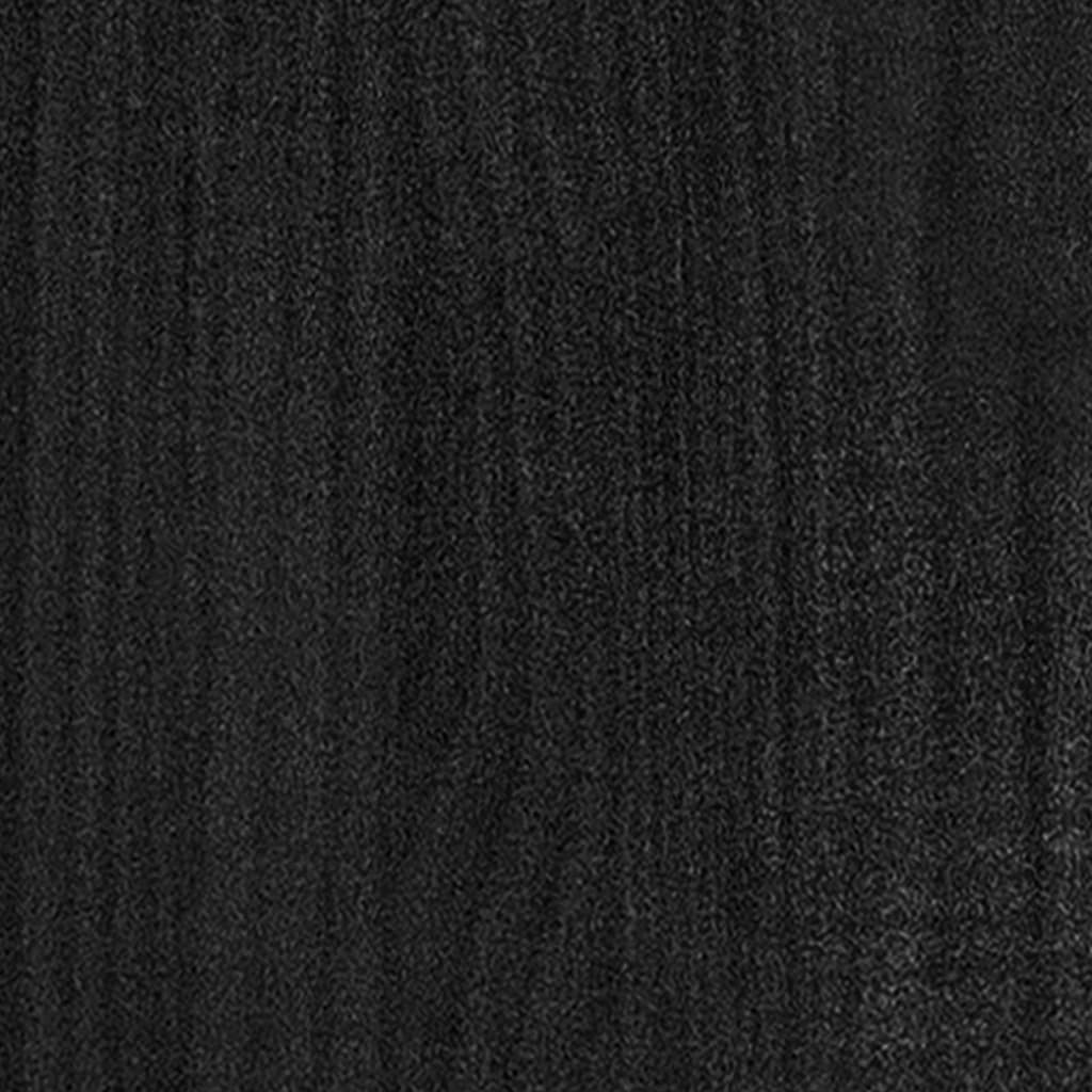 Fioriere da Giardino 2 pz Nere 31x31x70 cm in Legno di Pino