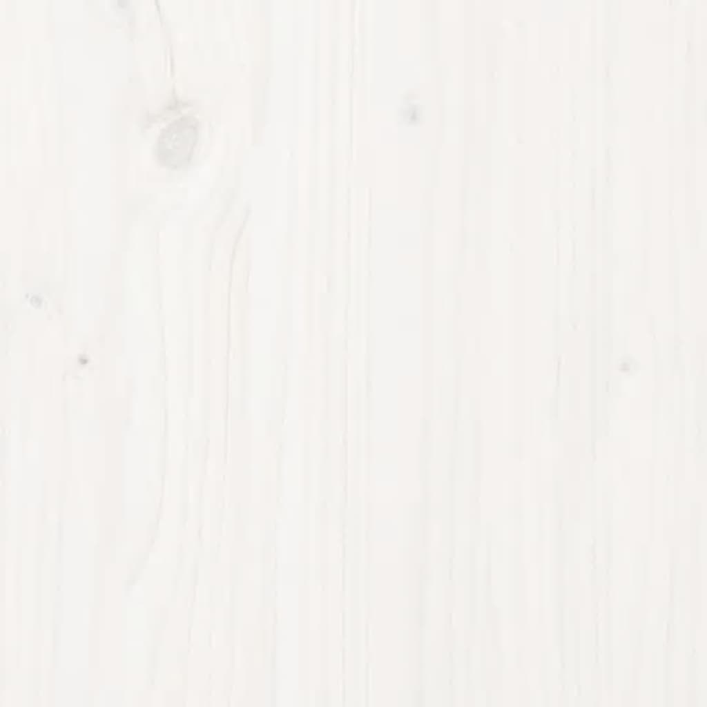 Credenza Bianca 60x34x75 cm in Legno Massello di Pino