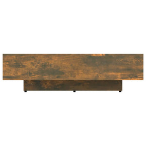 Tavolino da Salotto Rovere Fumo 100x49,5x31cm Legno Multistrato