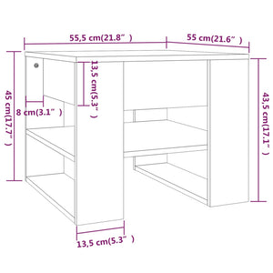 Tavolino da Salotto Marrone 55,5x55x45 cm Legno Multistrato