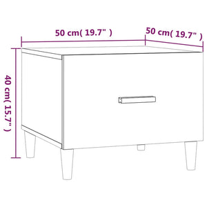 Tavolini Salotto 2pz Grigio Cemento 50x50x40 Legno Multistrato