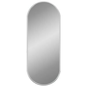 Specchio da Parete Argento 50x20 cm Ovale