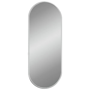 Specchio da Parete Argento 50x20 cm Ovale
