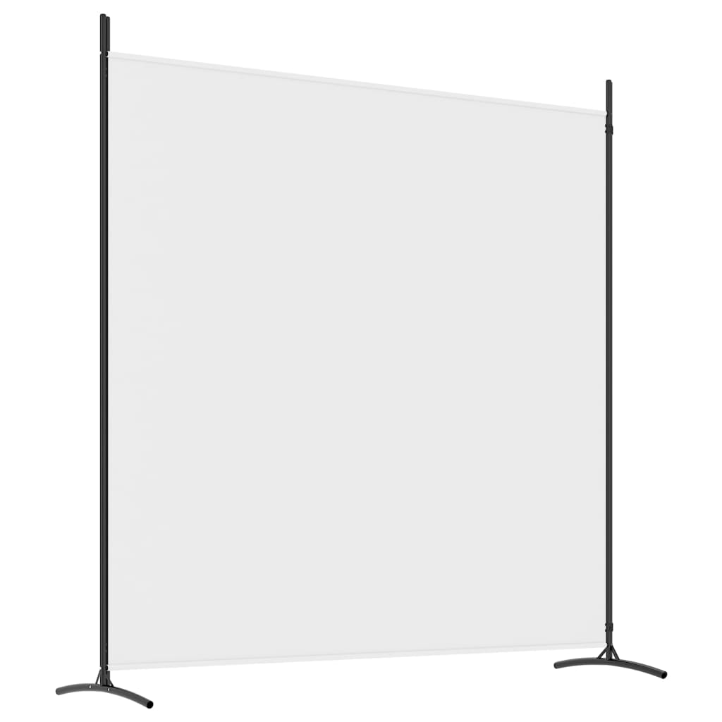 Divisorio a 2 Pannelli Bianco 348x180 cm Tessuto