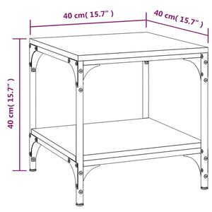 Tavolini 2pz rovere sonoma 40x40x40 cm in Legno Multistrato