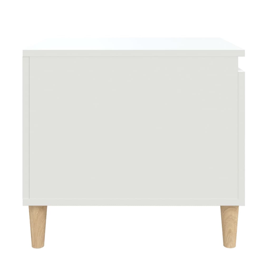 Tavolino da Salotto Bianco 100x50x45 cm in Legno Multistrato