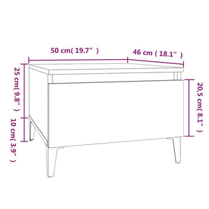 Tavolino Grigio Sonoma 50x46x35 cm in Legno Multistrato