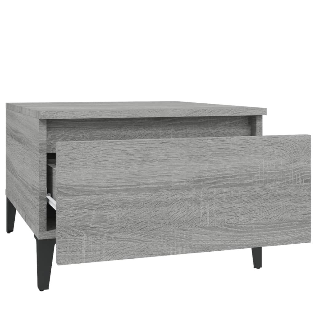 Tavolini 2pz Grigio Sonoma 50x46x35 cm in Legno Multistrato