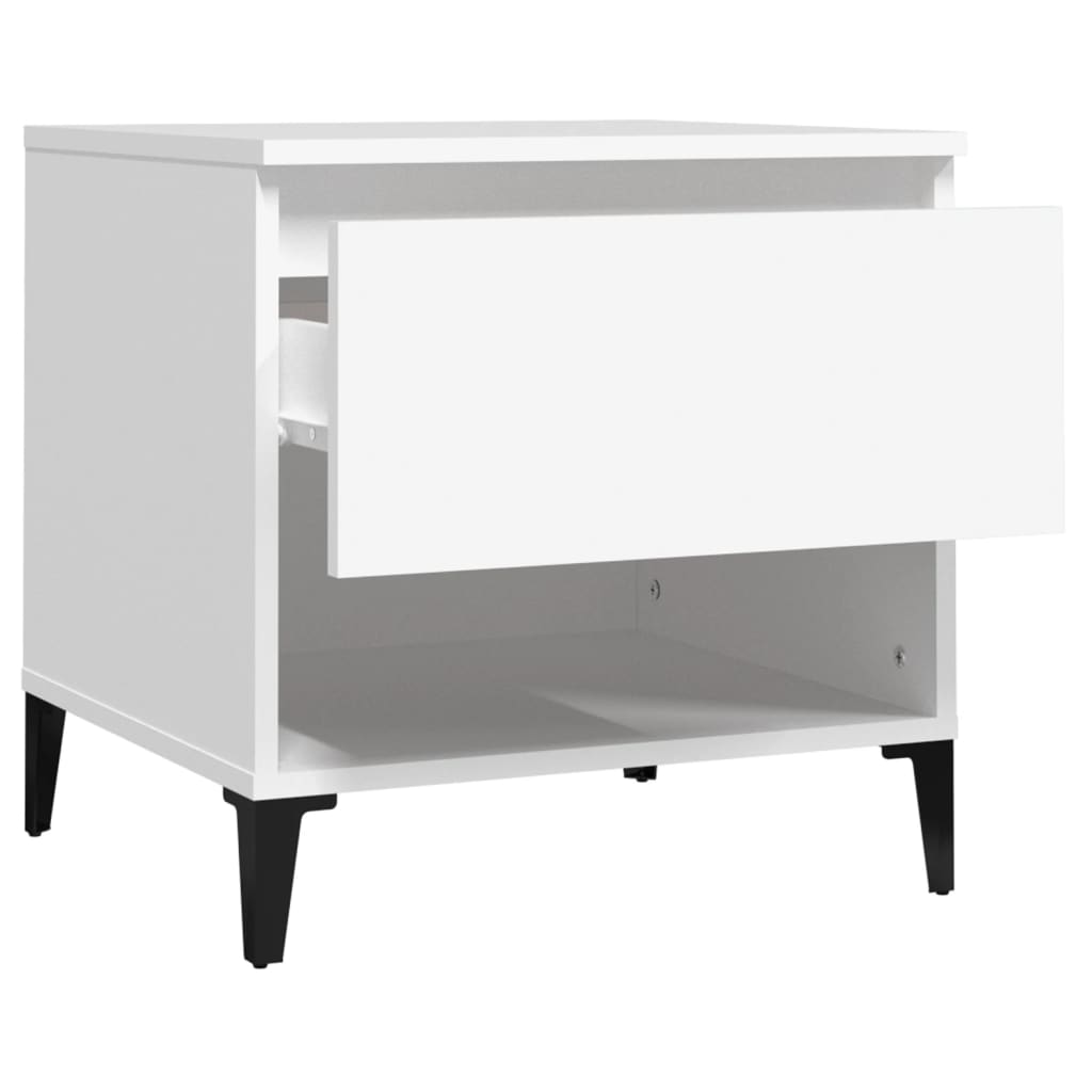 Tavolino Bianco 50x46x50 cm in Legno Multistrato