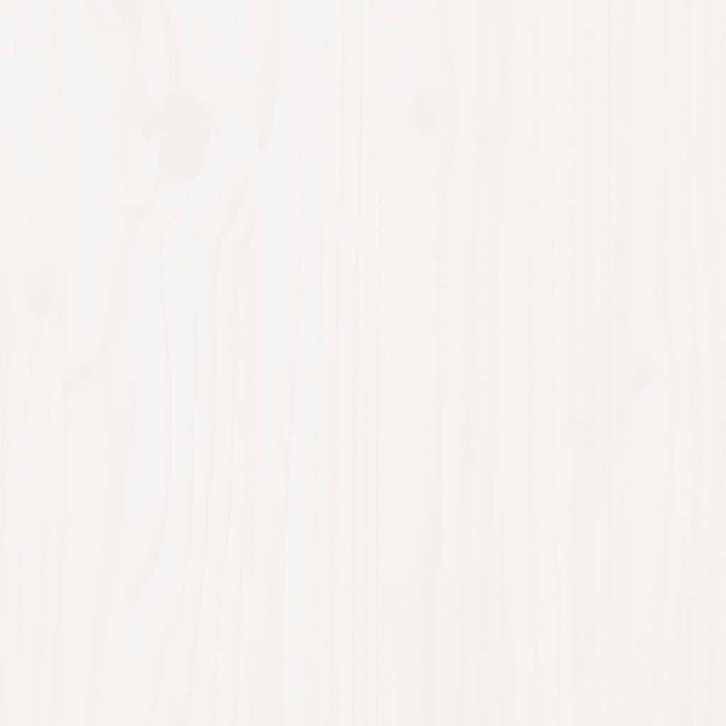 Contenitore da Giardino Bianco 115x49x60 cm Legno Massello Pino