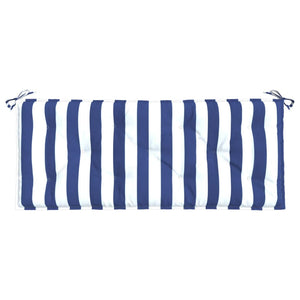Cuscino Panca Giardino Righe Bianche e Blu 120x50x7 cm Tessuto