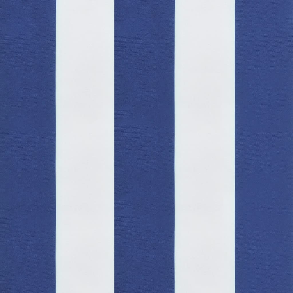 Cuscino Panca Giardino Righe Bianche e Blu 120x50x7 cm Tessuto