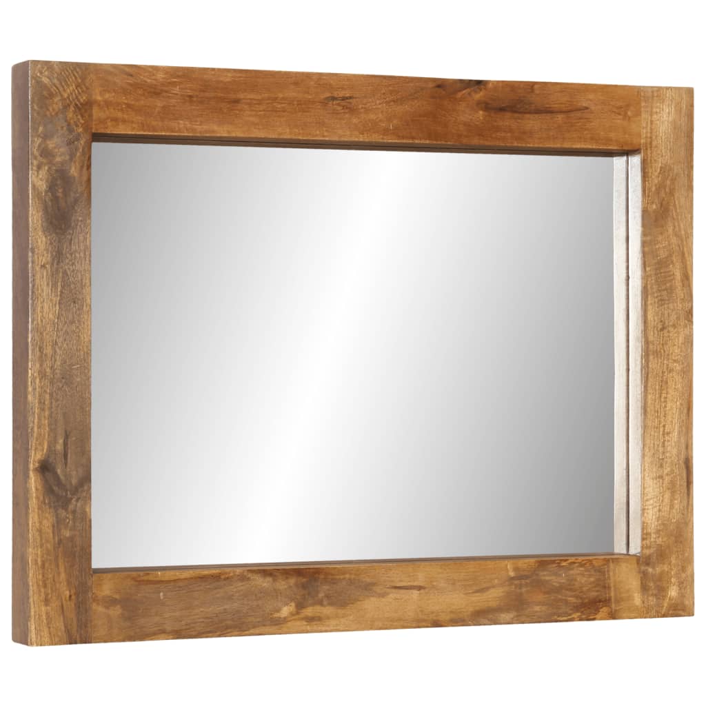 Specchio 70x50 cm in Legno Massello di Mango e Vetro