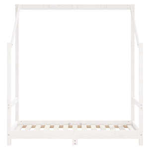 Giroletto per Bambini Bianco 2x(70x140)cm Legno Massello Pino