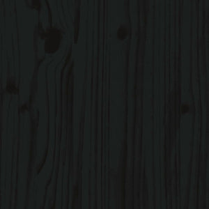 Giroletto per Bambini Nero 2x(80x160) cm Legno Massello di Pino